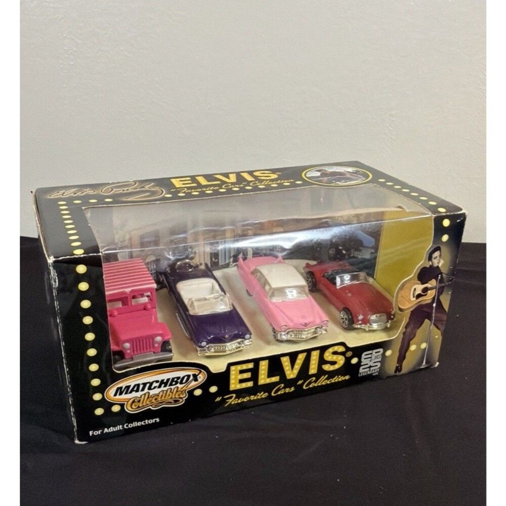 2001 Matchbox Elvis Presley Favorite Cars Collection 4-Car Set 1:64 NIB